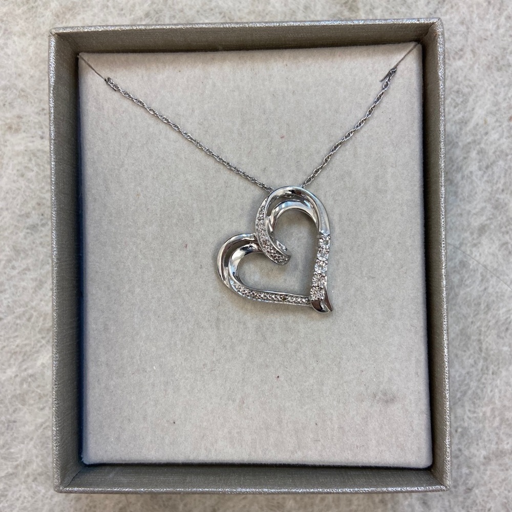 Sterling Silver Diamond Necklace
